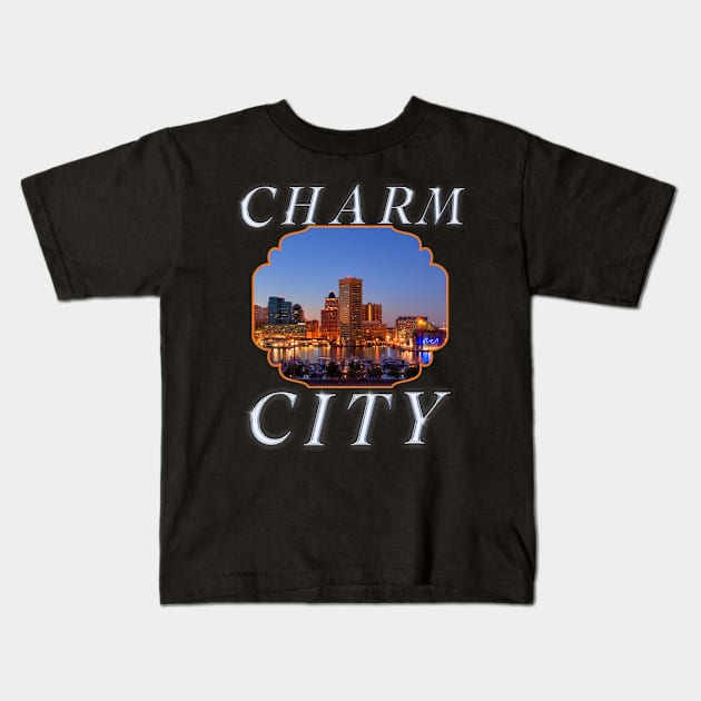 CHARM CITY SET DESIGN Kids T-Shirt by The C.O.B. Store